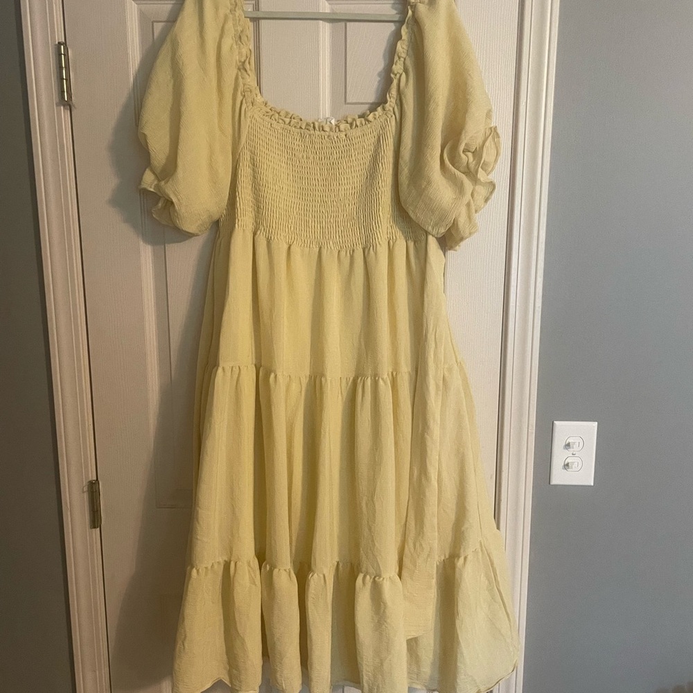 Yellow Midi Dress